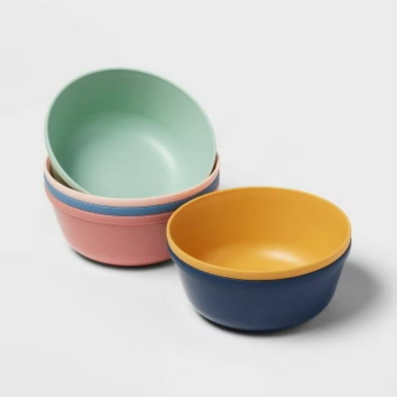 15oz Plastic Snack Bowls (6 Pack) - Dishwasher & Microwave Safe