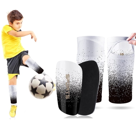 DIYMAG Soccer Shin Guards for Kids, Shin Guards with Calf SleevesCalf Protection Soccer Shin Pads for Toddler 6-12 Years（M）