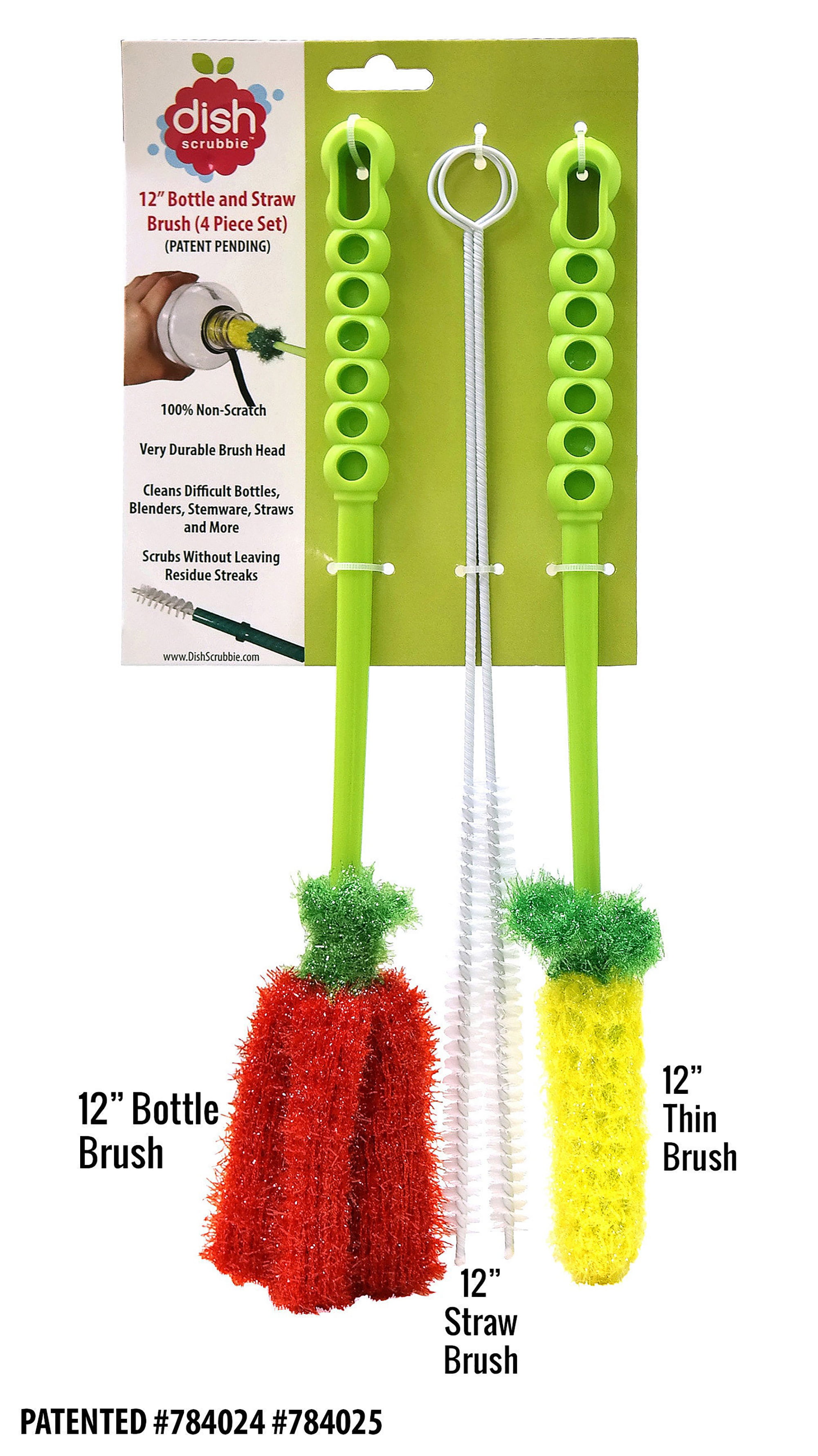 Milk Bottle Cleaning Brush Set 3pcs/set or 4pcs/set optional Detail Cleaning Brush Narrow Straw Cleaning Brush PATTERN : 3pcs/set