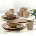 thumbnail image 6 of Lorren Home  Trends 16 Piece Stoneware Scalloped Edge Cocoa Dinnerware, 6 of 6