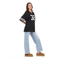 thumbnail image 3 of Forever 21 Women's Mesh Oversized Football Tee with Screened Detail, Sizes XS-XL, 3 of 5