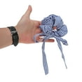 thumbnail image 2 of Unique Bargains 1 Pc Scrunchie Fashion Striped Bow Ribbon Hair Elastics Blue, 2 of 5