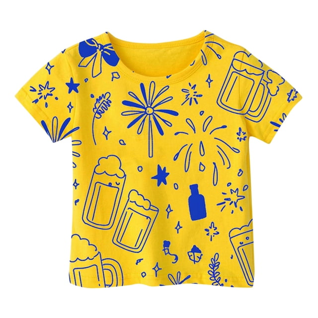 Vêtements pour Filles T-Shirts à Manches Courtes Imprimés pour Filles Petites Filles Vêtements d'Été Col Rond Vêtements pour Filles 12-13 Ans Mode Filles