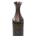thumbnail image 6 of DecMode 34", 31", 28"H Tall Ombre Bronze Metal Vase with Laser Cut Antefix Design, Set of 3, 6 of 15