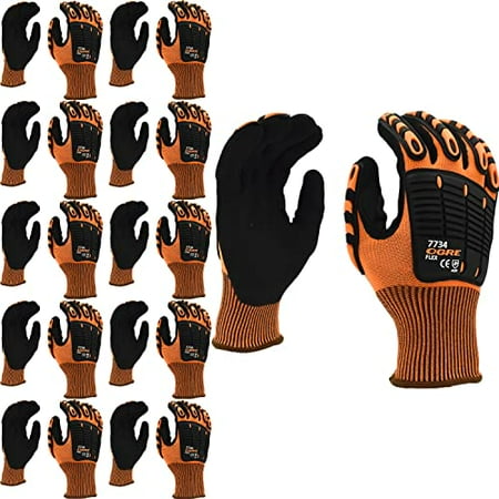

10-Pack of Cordova 7734XXL OGRE-Flex Hi-Vis Polyester Shell Durable Work Gloves 2X-Large
