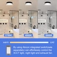 thumbnail image 3 of Extractor de baño con luz Akicon 110CFM 2.0 Sones, 3 of 9
