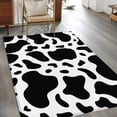 thumbnail image 4 of 4x6Ft Area Rugs Black and White Non-Skid Rubber Backing Large Rectangle Rugs - Living Room Bedroom Home Office, Farmhouse Cow Black White Indoor Floor Mat Carpets Washable Rug, 4 of 9