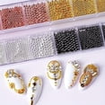 thumbnail image 3 of Perlas de caviar para uñas Bellecrey, 0,8 mm, 6 tamaños, acero inoxidable, 3 of 9