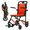 Dark Orange, variant on Folding Lightweight Transport Wheelchair for Seniors, 220 Lbs Capacity Portable Wheelchair with All-Terrain Wheels, Foldable and Portable Travel Chair with Hand Brakes for Seniors, Fully Assembled