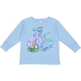 thumbnail image 3 of Inktastic Blue Easter Dragon with Painted Eggs Boys or Girls Long Sleeve Toddler T-Shirt, 3 of 5