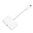 thumbnail image 1 of Adaptador de auriculares 3 en 1 para iPhone Adaptador de carga con conector para auriculares de 3,5 mm Divisor de auriculares para viajes en casa, 1 of 10
