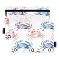 thumbnail image 2 of Ckdifva Many Crabs Pencil Pouch 3 Ring Zipper Pencil Case Binder Pockets Clear Top Cosmetic Bag 2 Pack, 2 of 6