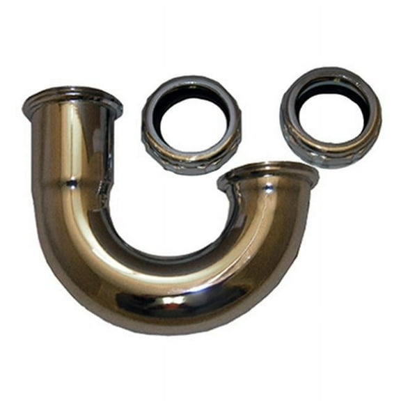 03-3517 1.25 in. Chrome Plated Brass Lavatory Drain J-Bend