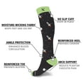 thumbnail image 2 of Glow in the Dark Sport Compression Socks - Knee High Performance Socks for Running, Athletics, Travel, and Pregnancy - Improved Circulation & Support for Men and Women - 3 Pair, 2 of 7