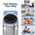 thumbnail image 4 of JIOABL Bladeless Tower Fan: 5 Speed Settings, 4 Modes, 25Ft/s Breeze, & Customizable Timer for Peaceful Sleep & Optimal Airflow, Silver, 4 of 7