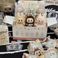thumbnail image 2 of Anime Figure Labubu Blind Box Have Seat Series Pendant Flocking Model Toy Kawaii Monster Replica Keychai April fool's day gift, 2 of 5