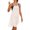White, variant on Sngxgn Dresses for Women Front Tie Cap Sleeves V Neck Midi Bodycon Dress(White,XL)