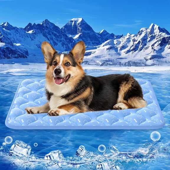 Areker Thicken Cooling Pad for Dog, Upgrade 20*30in Dog Cooling Mat,Breathable Cooling Fiber Color Changing Anti-slip & Waterproof Cooling Mat for Pet