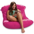 thumbnail image 3 of Posh Creations Laguna Lounger Bean Bag Chair, Kids, 3 ft, Pink, 3 of 3