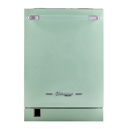 Unique Appliances - 24" Classic Retro Panel Ready Top Control Dishwasher, 42 dBa - Summer Mint Green