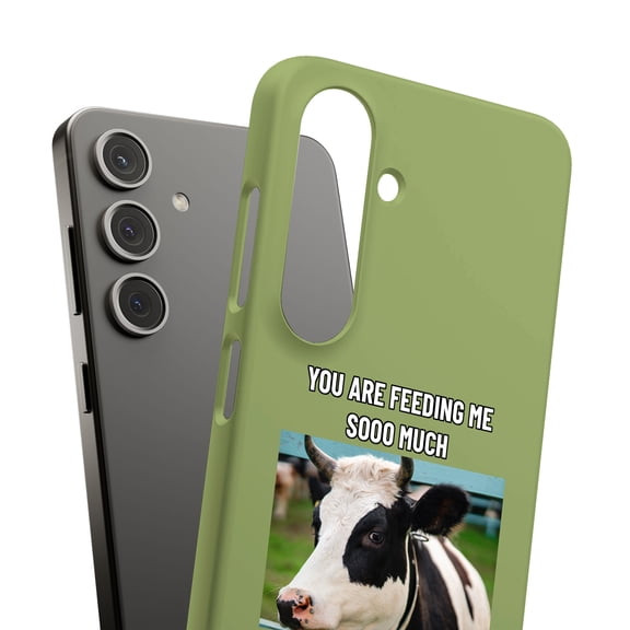 For Samsung Galaxy S21 Ultra, Hard Shell, Funny Meme Cow Print, USA