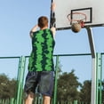 thumbnail image 5 of Naloa Green Stripes Of Watermelon Basketball Jersey Reversible Men's Mesh Athletic Sports Shirts Training Practice S-4XLX-Large, 5 of 6