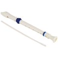 thumbnail image 1 of Music Instrument 6 Holes Soprano Flute Recorder White Blue, 1 of 7