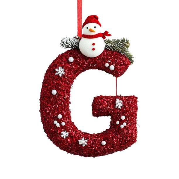 Decoraciones Del Árbol de Navidad Decoración Del Árbol de Navidad de 26 Letras Colgante Ornamentos Del Árbol de Navidad Ornamentos de Navidad Personalizados Decoración de Navidad Decoración Colgante D
