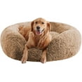 thumbnail image 2 of Calming Dog Beds for Large Dogs, Faux Fur Donut Cuddler Dog Bed, Round Fluffy Pillow, Washable Pet Bed for Dogs Up to 80Lbs, 34inch, 2 of 7