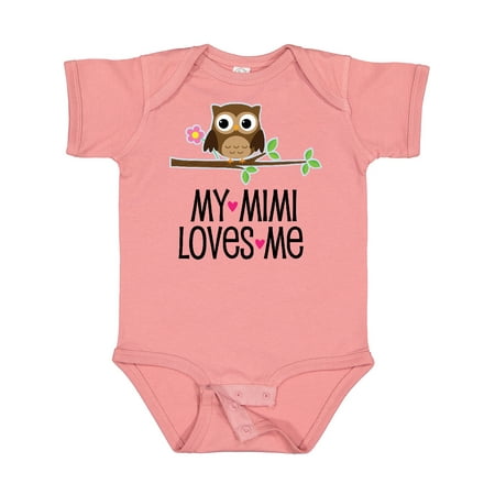 

Inktastic My Mimi Loves Me Girls Owl Gift Baby Girl Bodysuit