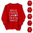 thumbnail image 5 of NexTorq Love Sweatshirt - Women's Valentines Shirts Red Heart Graphic Tops Long Sleeve Crewneck Pullover Sweatshirts Spring Holiday Outfits P4-Red M, 5 of 5
