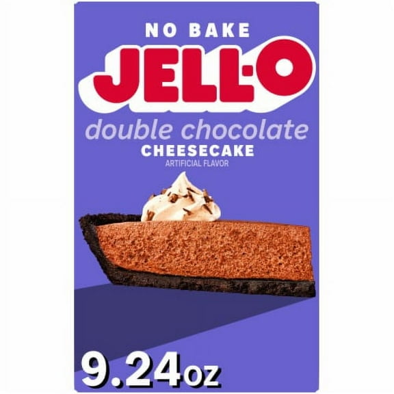 2X - Jell-O No Bake Double Chocolate Cheesecake Dessert Kit with Filling Mix & Crust Mix