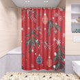 thumbnail image 6 of 4-Piece Bathroom Set with Waterproof Shower Curtain with Non-Slip Bath Mat, U-Shaped Mat & Toilet Lid Cover Christmas Tree Branches, 6 of 8