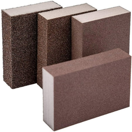 

〖CFXNMZGR〗Cleaning Brush Assortment Sanding Sponges Sanding 4Pcs Washable And Reble Kitchen，Dining Bar