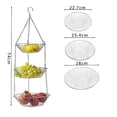 thumbnail image 4 of Panier d'Égouttage Suspendu pour Fruits en Fer Artistique Panier à Fruits à 3 Niveaux Panier de Rangement pour Vaisselle, 4 of 5