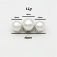 thumbnail image 2 of 1PC Women High Heel Shoe Clip Bride Shoe Decorations Charm Buckle Pearl Decoration Clips Big Pearl SILVER, 2 of 8