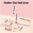 thumbnail image 3 of Gellen Gel Liner Nail Polish, 12 Colors Sweet Candy Girly Color Nail Art Gel Nail Polish Set, Gel Polish Soak Off UV Cure Gel Built Thin Nail Brush Valentine's Day Gifts for Women, 3 of 9