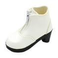 thumbnail image 4 of Botas de muñeca de 24" de cuero sintético para vestir, suministros de bricolaje, elegantes zapatos de muñeca en miniatura para blanco, 4 of 9