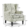 thumbnail image 6 of DREAMSIDEA Wingback Accent Chair Sets of 2 with Nailhead Trim & Retro Wood Legs,Morden ArmChair for Living Room-Rococo Green, 6 of 6