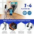 thumbnail image 5 of KOTEK Basketball Arcade Game Indoor, Foldable Dual Shot Electronic Basketball Games for 2 Players w/8 Game Options & LED Scoring System, Basketball Hoop Arcade for Family Home Play (Green), 5 of 13
