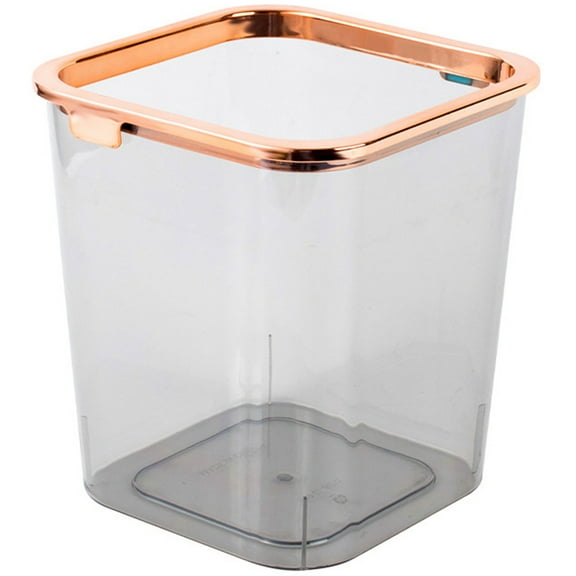 AURARMLET Clear Trash Can Modern Minimalist 1Set 7.86x7.07x7.07in