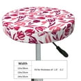thumbnail image 4 of Xecao's Tulips Flowers Print Stool Covers offer stylish, washable protection for PU round bar stools, perfect for home or commercial use., 4 of 7