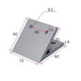 thumbnail image 1 of 45 Degree Corner Angle Bracket Connection Joint Fastener for Aluminum Profile 4080, 1 of 6
