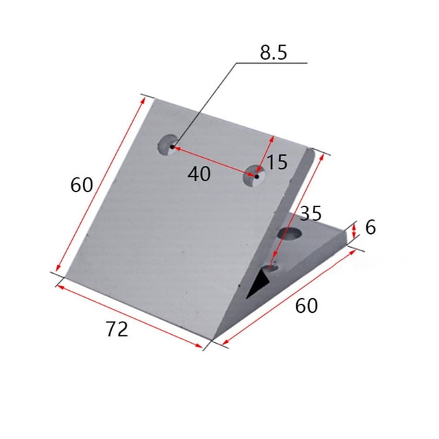 45 Degree Corner Angle Bracket Connection Joint Fastener for Aluminum Profile 4080