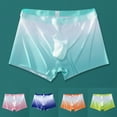 thumbnail image 5 of Sexy Men Ice Silk Sheer Underwear Underpants Breathable Ultrathin Boxer Briefs, 5 of 12