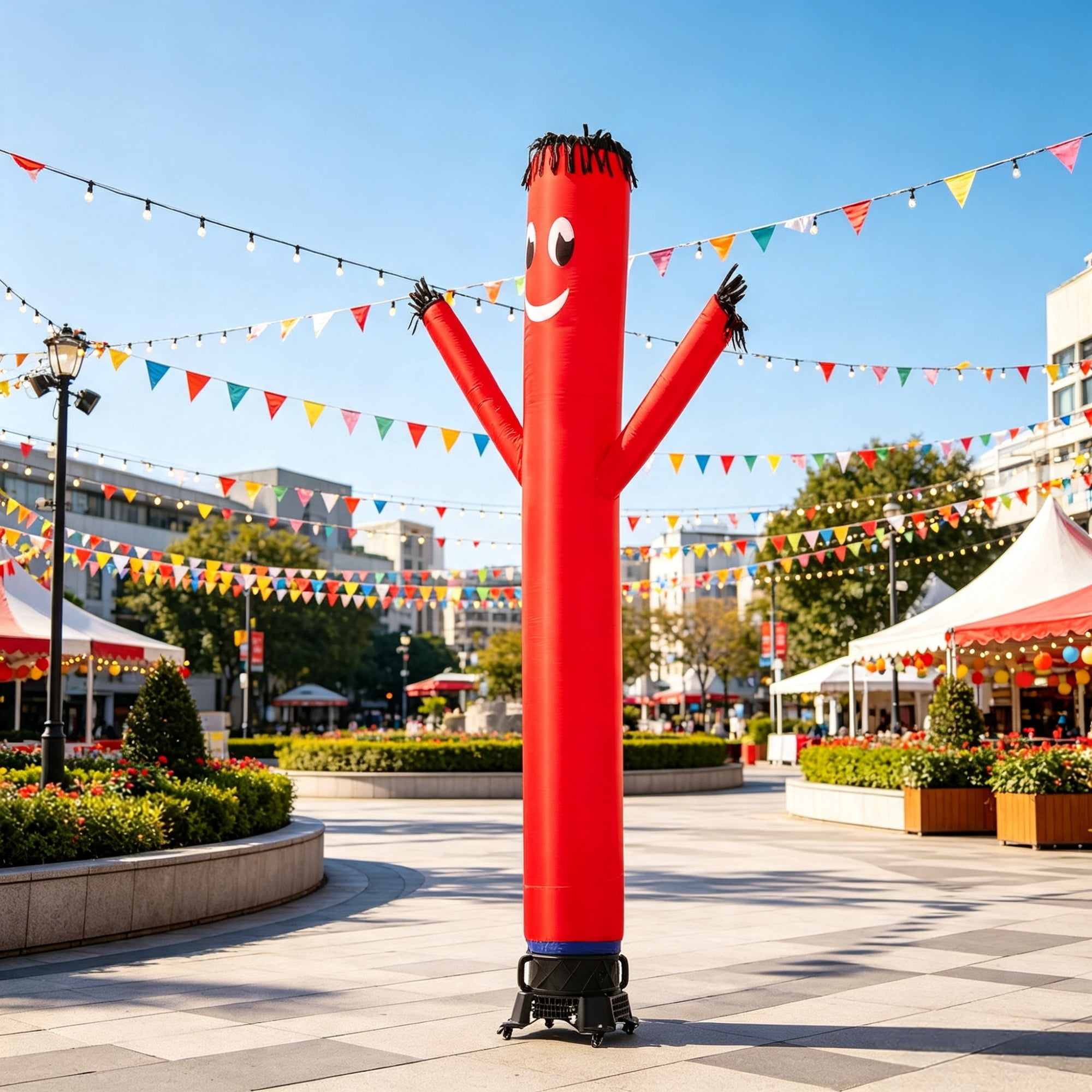 20ft Inflatable Tube Man Set with 1 HP Blower, Wacky Waving Air Dancer for Outdoor Advertising & Store