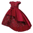 thumbnail image 4 of HAWEE Robe en Tulle à Fleurs pour Petites Filles Princesse Mariage Concours Anniversaire Fête Soirée Formelle Danse Bal, 4 of 6