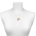 thumbnail image 2 of Delight Jewelry Gold-tone Crystal Initial - K - Large Goldtone Crystal Initial - X - Charm Necklace, 17.5"+2", 2 of 4
