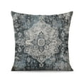 thumbnail image 4 of Navy Blue Ethnic Boho Throw Pillow Covers 18 X 18 Inch, Set Of 4, Linen Study Sofa Cushion Cover Indoor Living Room Home Decor, 4 of 7