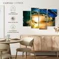 thumbnail image 5 of Elephant Stock Sunset Ocean Wave Wall Art - Horizontal Multi Panel Canvas - Living Room Wall Decor - Beach Multi Panel - Blue And Teal Decor - 36" x 22", 5 of 8